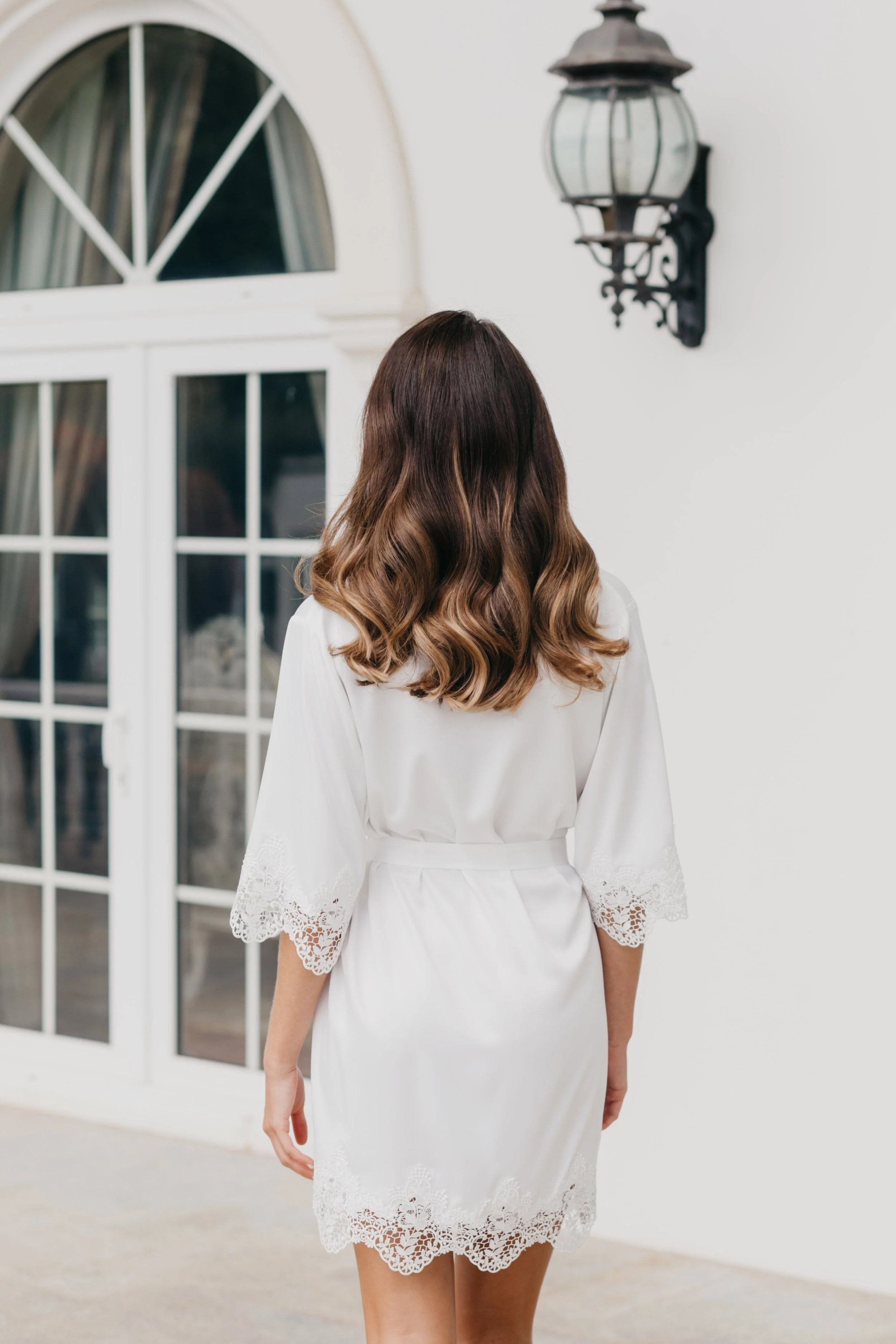 Chiara Lace Trim Robe - Image 11