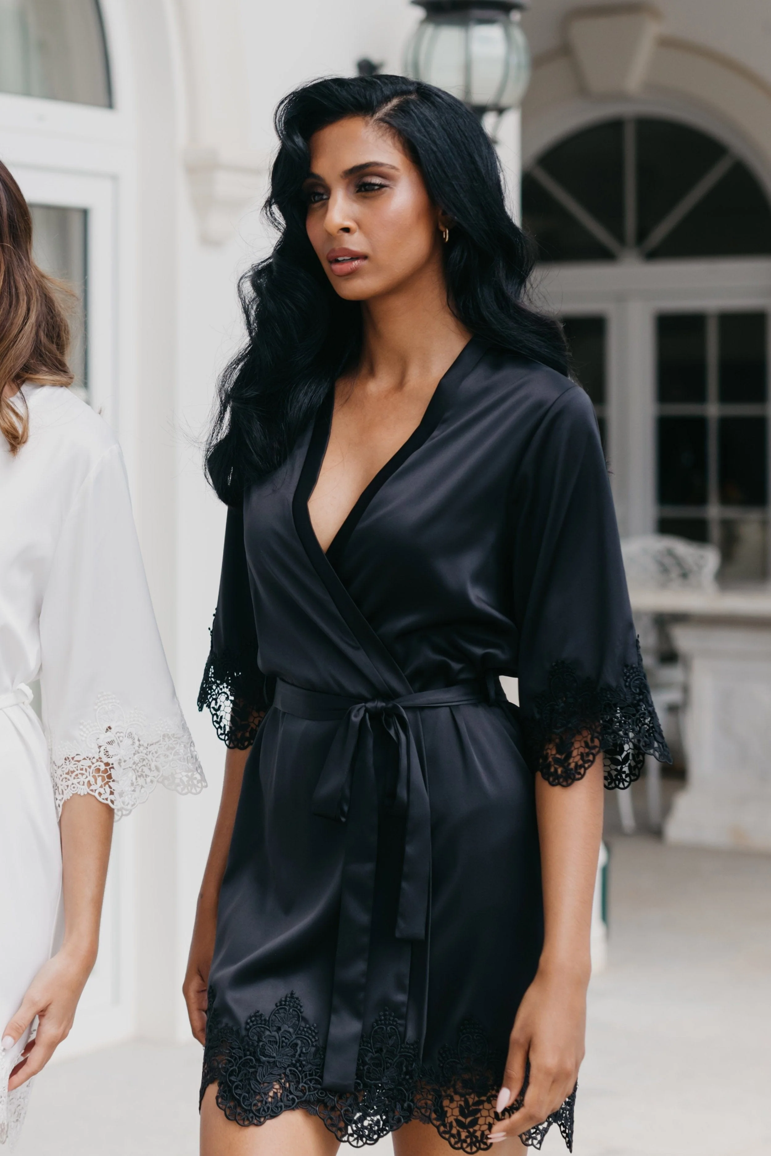 Chiara Lace Trim Robe - Image 13