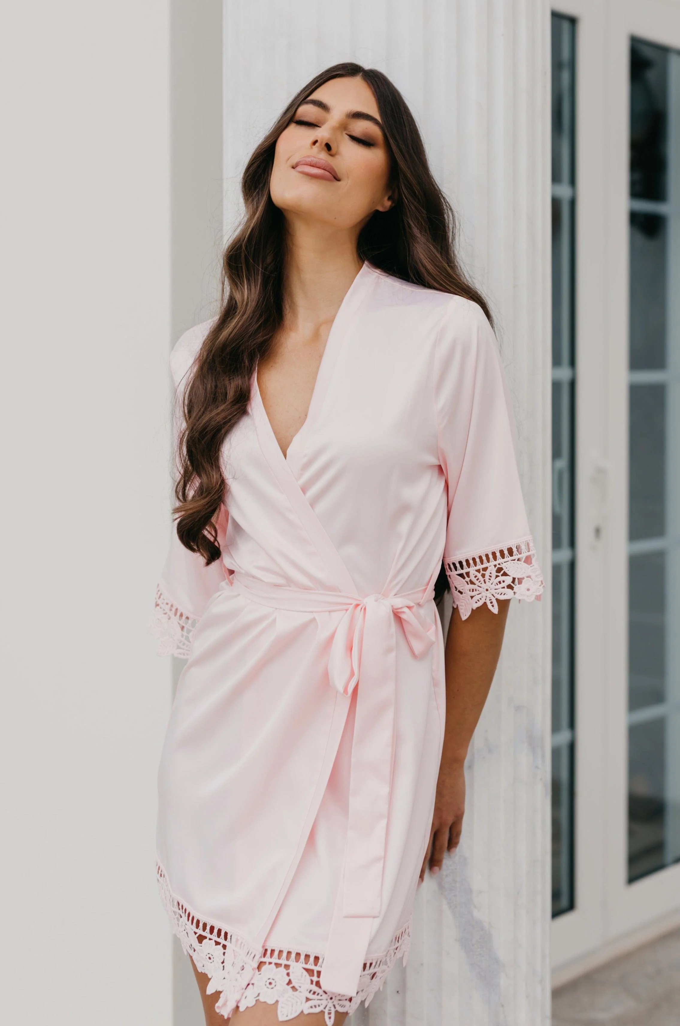Lauren Lace Satin Robe - Image 12