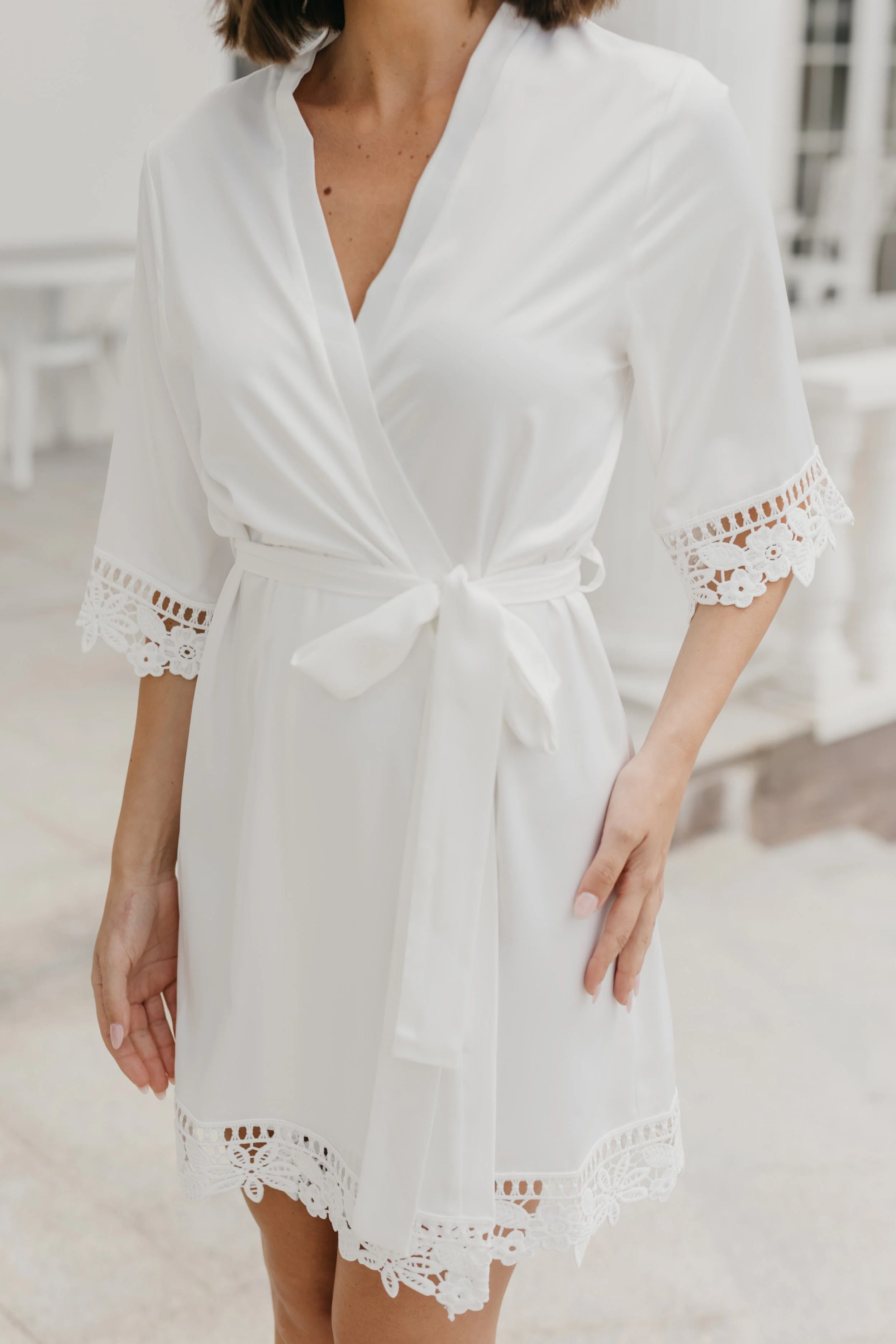 Lauren Lace Satin Robe - Image 6